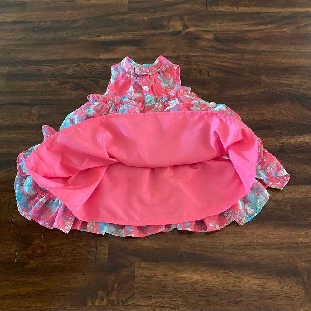 Janie and Jack Special Occasion Floral Tiered Ruffle Dress - Picture 6 of 9